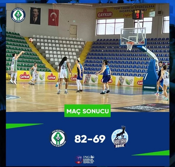 Rize Belediyesi Kadın Basketbol takımı Süper Ligdeki ilk galibiyetini Rize'de  aldı.