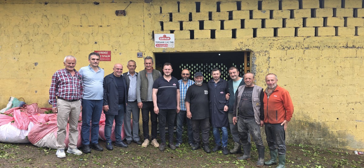 Tersane Çay Fabrikası Müdürü Yılmaz Güzel ile birlikte Yukarı Fıçıcılar Çay Alım Yeri'ni ziyaret ettik.